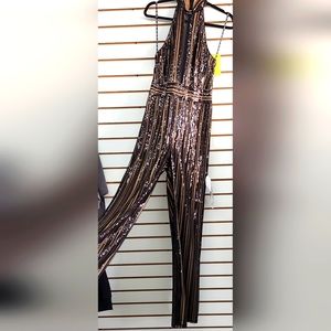 Tadashi Shoji halter sequence jumpsuit